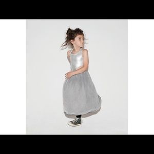 NWT Nununu maxi tulle skirt dyed grey size 8-9Y